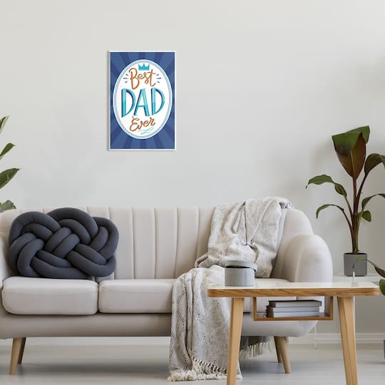 Stupell Industries Best Dad Ever Striped Phrase Wall Plaque Art